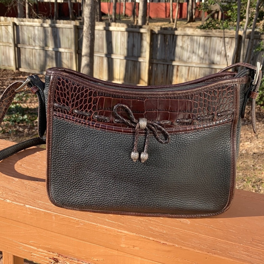 Brighton Black and Brown Shoulder Bag